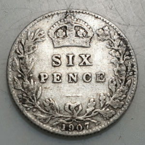 GRAN BRETAÑA GREAT BRITAIN INGLATERRA EDWARD VII EDUARDO VII 6 PENCE 1907 MBC