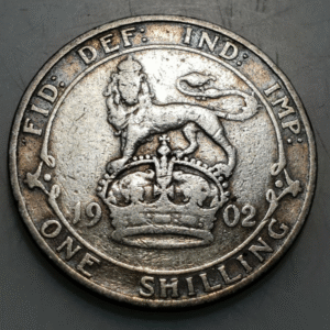 GRAN BRETAÑA GREAT BRITAIN INGLATERRA EDWARD EDUARDO VII 1 SHILLING 1902 BC+/MBC