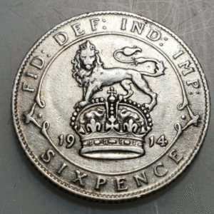 GRAN BRETAÑA GREAT BRITAIN INGLATERRA GEORGE V 6 PENCE 1914 EBC-