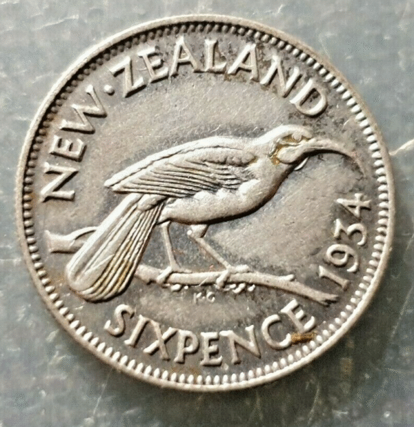 NEW ZEALAND NUEVA ZELANDA GEORGE V 6 PENCE MBC+