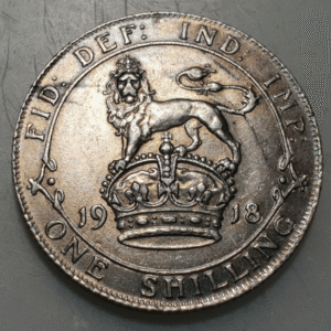 GRAN BRETAÑA GREAT BRITAIN INGLATERRA GEORGE V 1 SHILLING 1918 EBC+