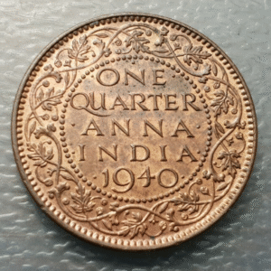 INDIA BRITANICA BRITISH INDIA GEORGE VI 1/4 ANNA - ONE QUARTER ANNA 1940 SC-/SC