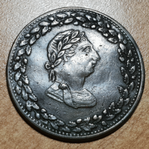 GRAN BRETAÑA GREAT BRITAIN INGLATERRA GEORGE III 1/2 PENNY TOKEN 1812 MBC-