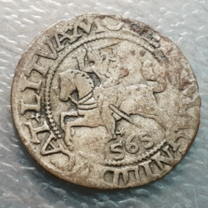 POLAND LITHUANIA SIGISMUND II ZYGMUNT II AUG. 1/2 GROSZ 1565 VILNIUS VILNA WILNO