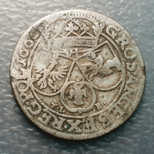 POLAND JOHANN II CASIMIR JAN II KAZIMIERS 6 GROSZY 1660 KRAKOW