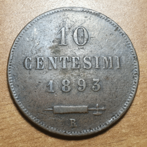 SAN MARINO 10 CENTESIMI 1893 R MBC-