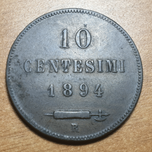 SAN MARINO 10 CENTESIMI 1894 R MBC-/MBC