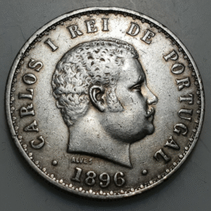 PORTUGAL CARLOS I 500 REIS 1896 MBC/MBC+