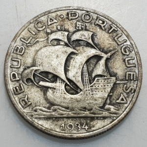 PORTUGAL REPUBLICA 5 ESCUDOS 1934 MBC