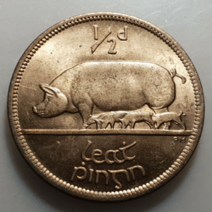 IRLANDA IRELAND 1/2 PENNY 1967 SC SIN CIRCULAR UNC