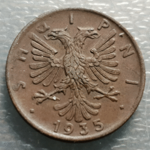 ALBANIA 2 QINDAR AR 1935 EBC