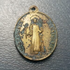 MEDALLA RELIGIOSA S INES BENICASSIM/HERMANDAD YNESINA BENIGANIM VALENCIA 35X31mm