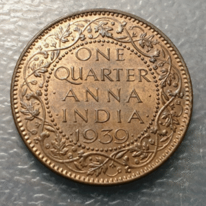 INDIA BRITANICA BRITISH INDIA GEORGE VI 1/4 ANNA - ONE QUARTER ANNA 1939 SC-/SC