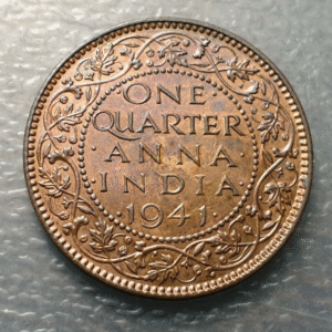 INDIA BRITANICA BRITISH INDIA GEORGE VI 1/4 ANNA - ONE QUARTER ANNA 1941 SC-/SC