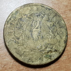 FRANCIA FRANCE NAPOLEON BONAPARTE 2 FRANCS 1813 I LIMOGES FALSA DE EPOCA