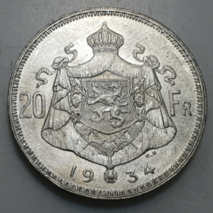 BELGICA BELGIUM ALBERT I ALBERTO I 20 FRANCS 20 FRANCOS 1934 SC-/SC