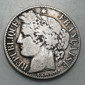 FRANCIA FRANCE REPUBLICA 1 FRANC 1 FRANCO 1872 A PARIS MBC-