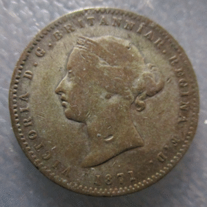 JERSEY VICTORIA 1/26 SHILLING 1871 BAÑADO EN PLATA