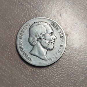 PAISES BAJOS NETHERLANDS HOLANDA WILLEM III 1 GULDEN 1855 MBC-/MBC