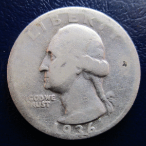 ESTADOS UNIDOS EEUU USA 1/4 DOLAR QUARTER DOLLAR GEORGE WASHINGTON 1936 BC+