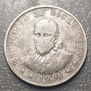 NICARAGUA 25 CENTAVOS DE CORDOBA 1914 H