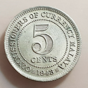 MALASIA MALAYSIA GEORGE VI 5 CENTS 1943 SC-