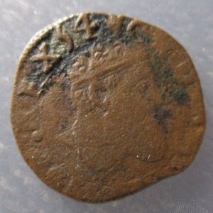 IMPERIO ESPAÑOL - PAISES BAJOS  AMBERES - CARLOS V ( I ) KORTE 1554 VARIANTE 54