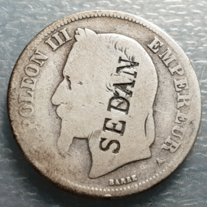 PRUSIA PRUSSIA FRANCIA FRANCE NAPOLEON III 2 FRANCS 2 FRANCOS 1868 A SEDAN