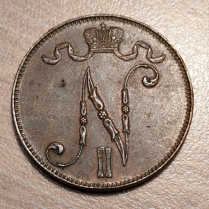 FINLANDIA FINLAND 5 PENNIA 1915 EBC-