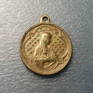 MEDALLA RELIGIOSA SAGRADO CORAZON DE JESUS / SAGRADO CORAZON DE MARIA 23x19 mm