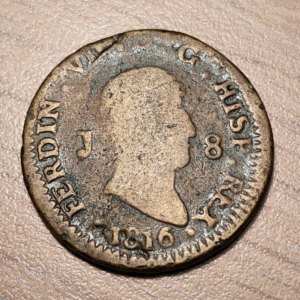 FALSA DE EPOCA ESPAÑA SPAIN FERNANDO VII 8 MARAVEDIS 1816 FALSA DE EPOCA