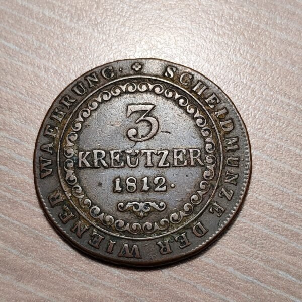 AUSTRIA FRANZ I 3 KREUZER 1812 O MBC- - Imagen 2