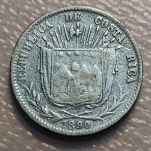 COSTA RICA 10 CENTAVOS 1890 MBC-