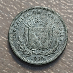 COSTA RICA 5 CENTAVOS 1890 MBC
