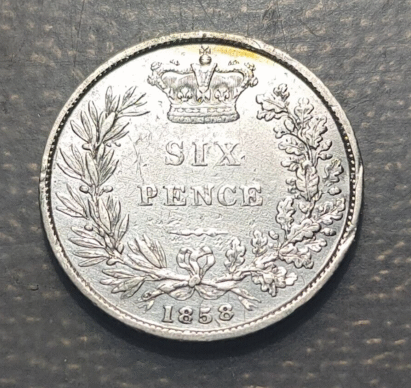 GREAT BRITAIN GRAN BRETAÑA VICTORIA 6 PENCE 1858 MBC - Imagen 2