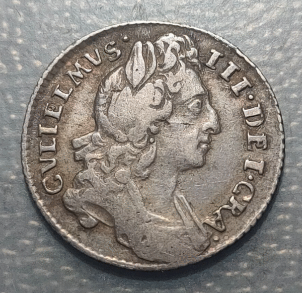 GREAT BRITAIN GRAN BRETAÑA WILLIAM III 6 PENCE 1696 MBC