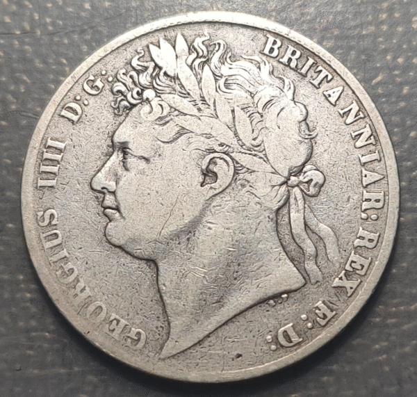 GREAT BRITAIN GRAN BRETAÑA GEORGE IV 1/2 CROWN 1823 BC+