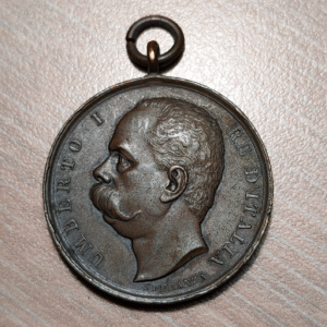 ITALIA UMBERTO I HUMBERTO I MEDALLA COMPETICION DE TIRO ENTRE OFICIALES EJERCITO