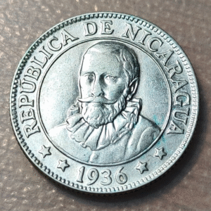 NICARAGUA 25 CENTAVOS 1936 KM 14