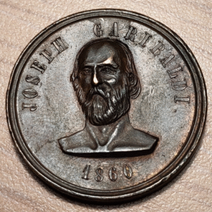 ITALIA GRAN BRETAÑA MEDALLA 1860 GIUSEPPE GARIBALDI TO THE ENGLISH PEOPLE