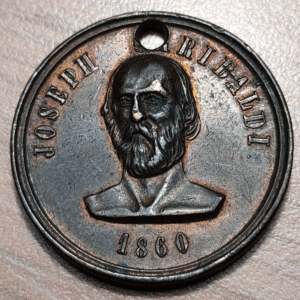 ITALIA GRAN BRETAÑA MEDALLA 1860 GIUSEPPE GARIBALDI TO THE ENGLISH PEOPLE