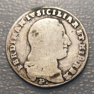 ITALIA NAPOLES FERDINANDO IV INFANTE ESPAÑA 20 TARI 1798 RAYITAS