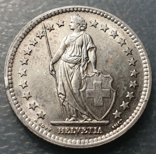 SUIZA SWITZERLAND 2 FRANCOS 2 FRANCS 1946 B SC- - Imagen 2