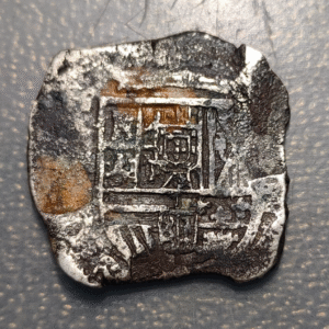 SPAIN OR SPANISH COLONIAL 4 REALES SILVER COB MACUQUINA 12.00g