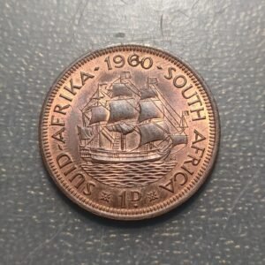 SUDAFRICA SOUTH AFRICA 1 PENNY 1960 SC UNC BRILLO ORIGINAL ORIGINAL BRIGHT