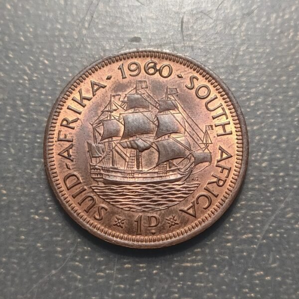SUDAFRICA SOUTH AFRICA 1 PENNY 1960 SC UNC BRILLO ORIGINAL ORIGINAL BRIGHT