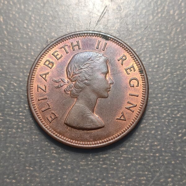 SUDAFRICA SOUTH AFRICA 1 PENNY 1960 SC UNC BRILLO ORIGINAL ORIGINAL BRIGHT - Imagen 2