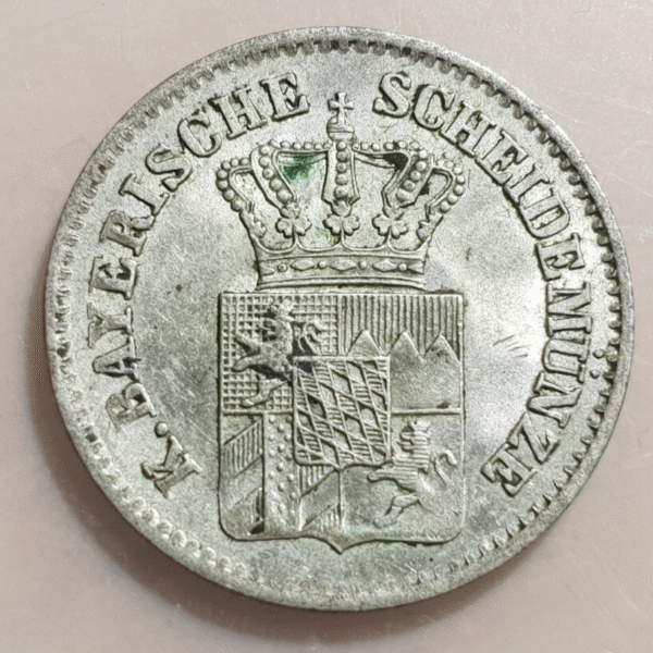 ALEMANIA GERMANY BAVIERA BAVARIA BAYERN 3 KREUZER 1865 SC