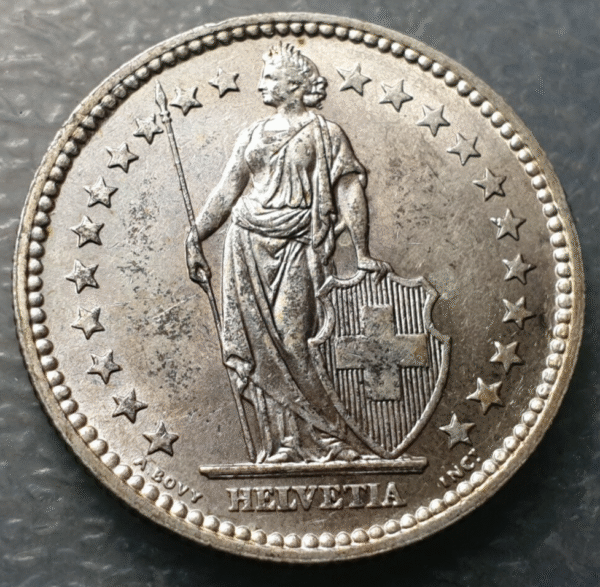 SUIZA SWITZERLAND 2 FRANCOS 2 FRANCS 1957 B SC UNC - Imagen 2