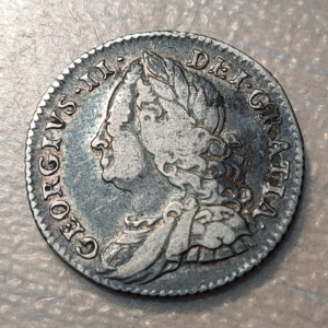 GREAT BRITAIN GRAN BRETAÑA GEORGE II 6 PENCE 1757